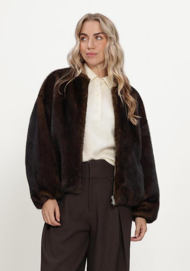 STUDIO AR Dames Jassen Etta Faux Min Bruin