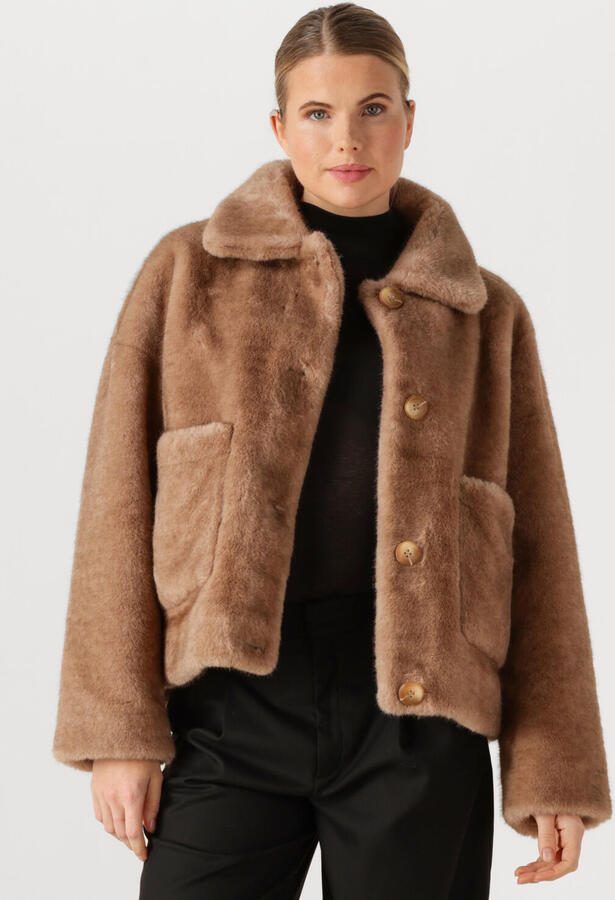 Studio AR by ARMA faux fur jas camel - Foto 6