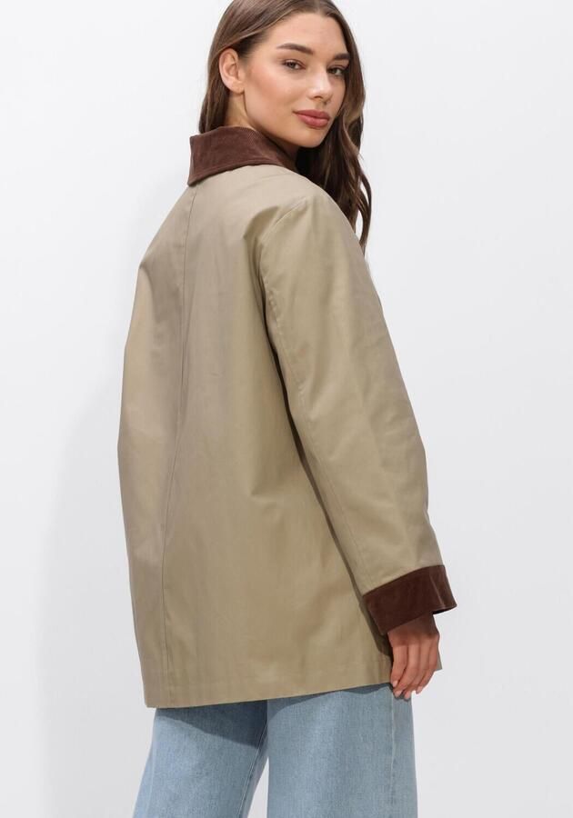 STUDIO AR Dames Jassen Fiora Cotton Twill Beige - Foto 3