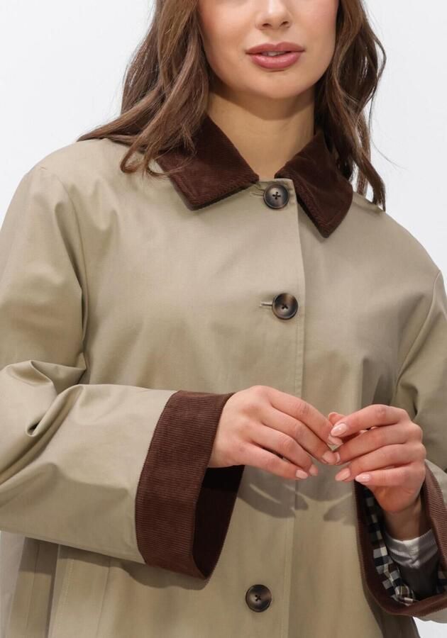 STUDIO AR Dames Jassen Fiora Cotton Twill Beige - Foto 4