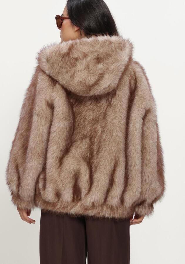Studio AR by ARMA imitatiebont faux fur jas met wol beige - Foto 4