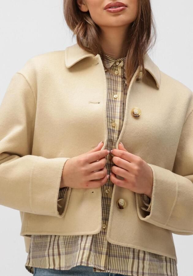 STUDIO AR Dames Jassen Nicolina Wool Blend Butter Yellow - Foto 4