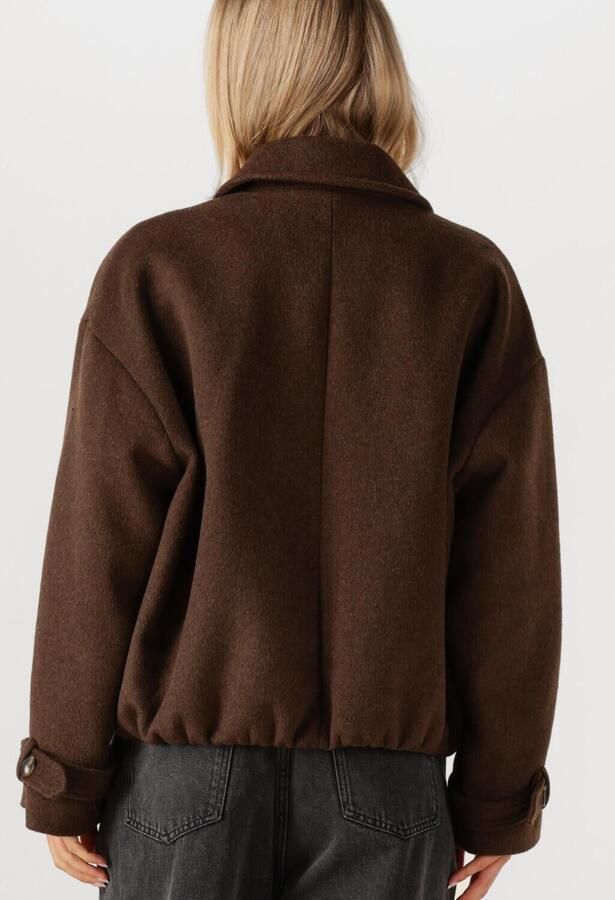 STUDIO AR Wollen bomberjack Silas bruin - Foto 3