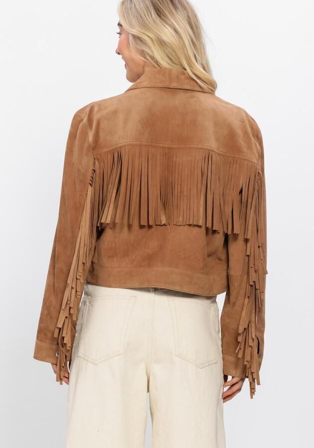 STUDIO AR Dames Jassen Sue Goat Suede Sturdy Bruin - Foto 2