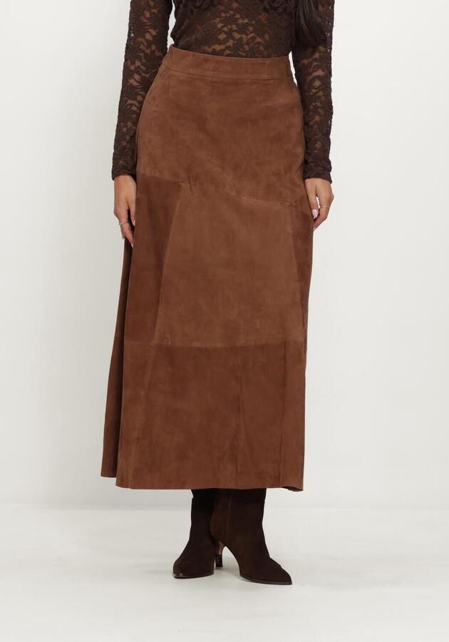 STUDIO AR Dames Rokken Helena Goat Suede Bruin
