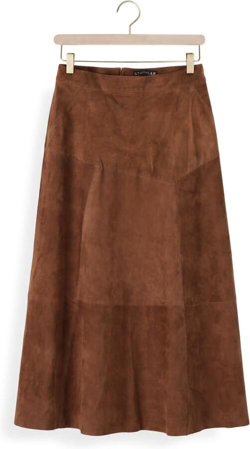STUDIO AR Dames Rokken Helena Goat Suede Bruin - Foto 4
