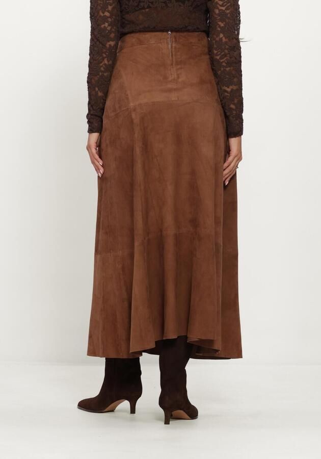 STUDIO AR Dames Rokken Helena Goat Suede Bruin - Foto 2