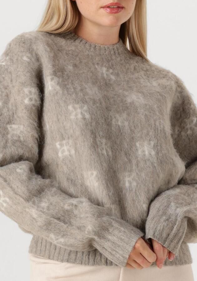 STUDIO AR Dames Truien & Vesten Alyssa Brushed Knit Taupe