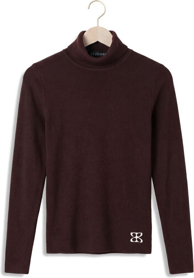 STUDIO AR Dames Truien & Vesten Ava Viscose Blend Knit Bordeaux - Foto 4