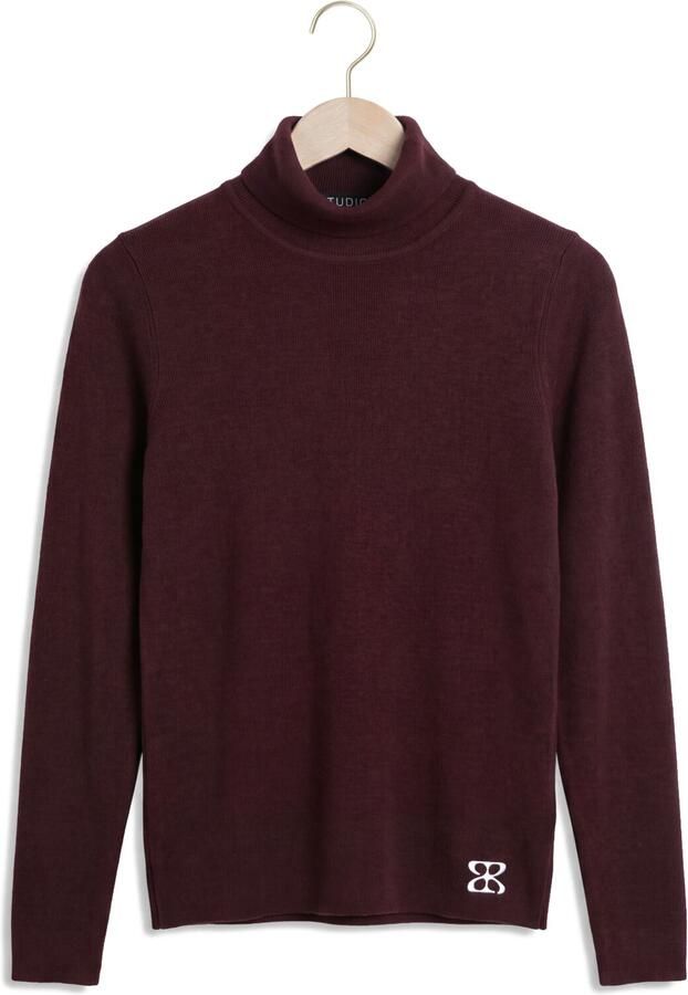 STUDIO AR Dames Truien & Vesten Ava Viscose Blend Knit Plum - Foto 4