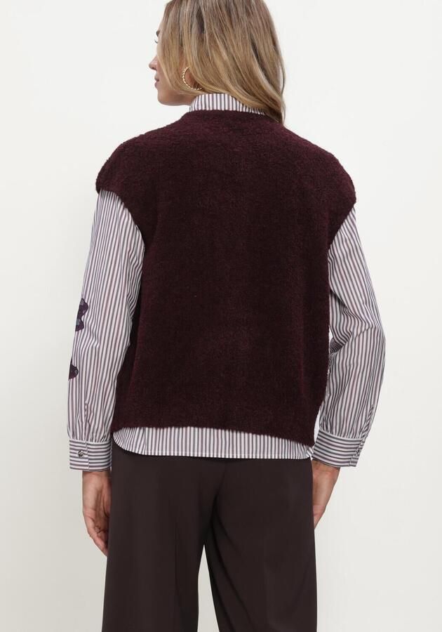 STUDIO AR Dames Truien & Vesten Idony Boucle Knit Bordeaux - Foto 2