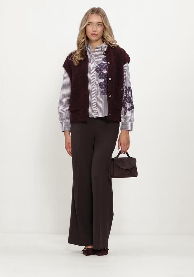 STUDIO AR Dames Truien & Vesten Idony Boucle Knit Bordeaux - Foto 4