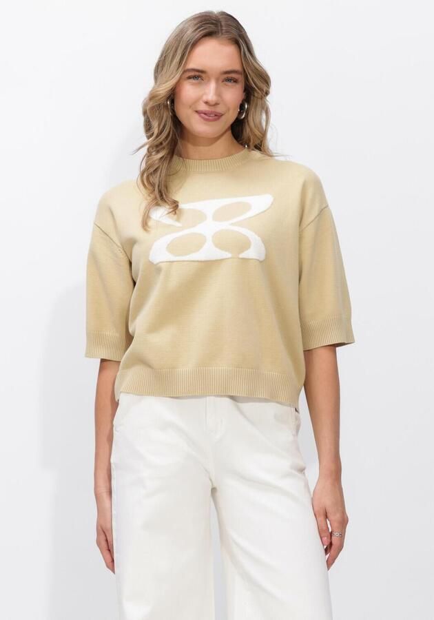 STUDIO AR Dames Truien & Vesten Isidre Viscose Knit Beige