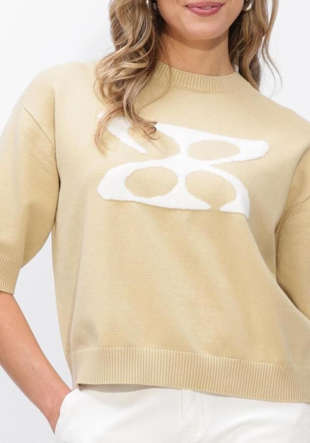 STUDIO AR Dames Truien & Vesten Isidre Viscose Knit Beige - Foto 4