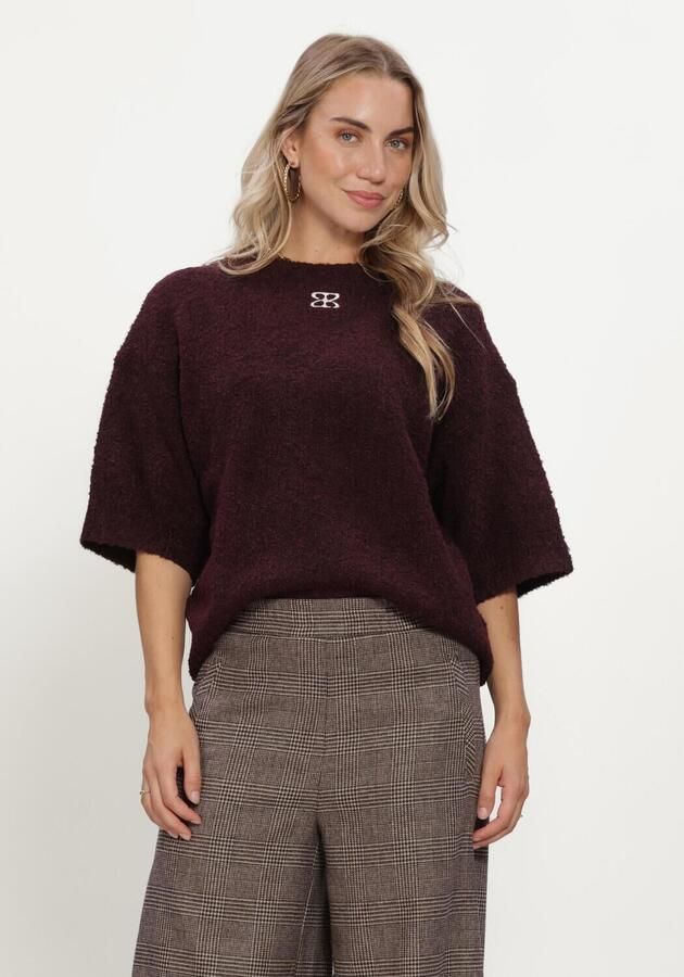STUDIO AR Dames Truien & Vesten Jessica Boucle Knit Bordeaux