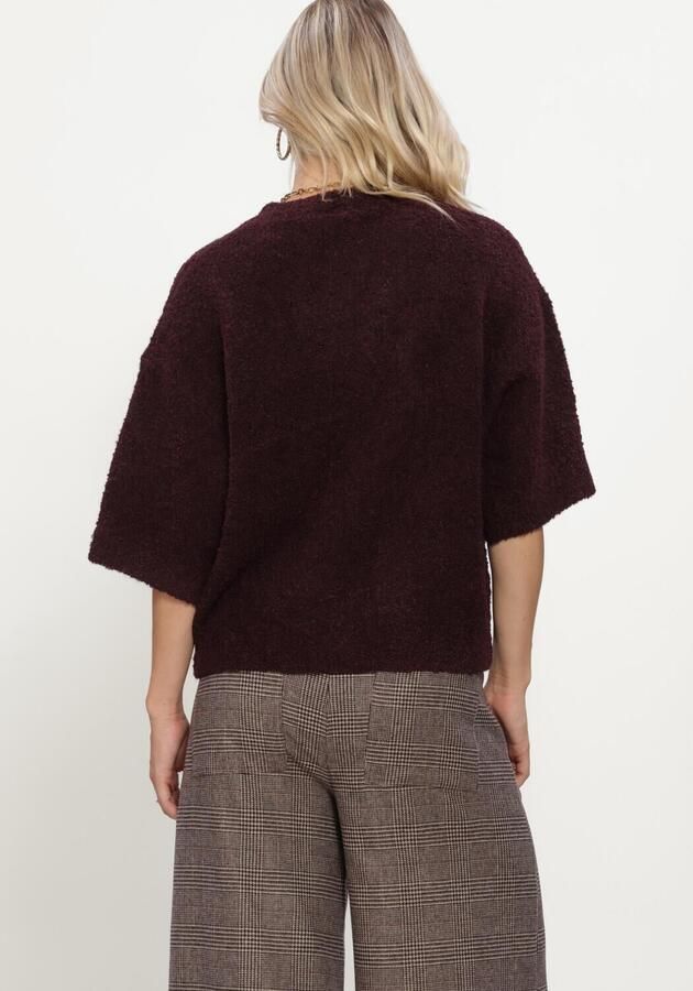 STUDIO AR Dames Truien & Vesten Jessica Boucle Knit Bordeaux - Foto 3