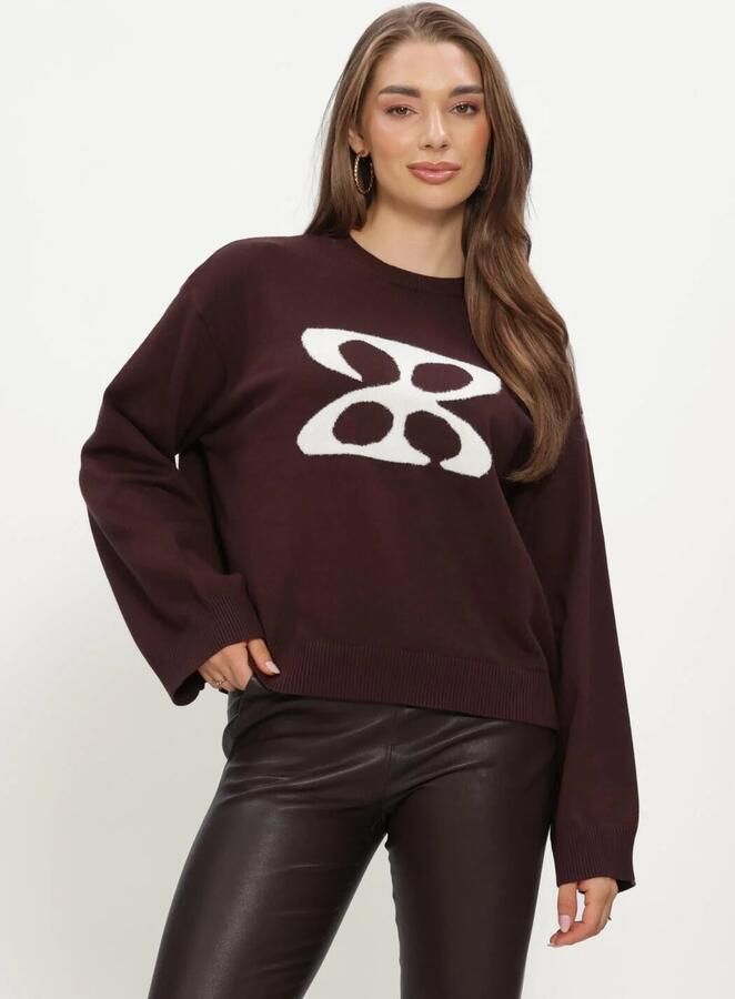 STUDIO AR Dames Truien & Vesten Joanna Viscose Blend Knit Bruin