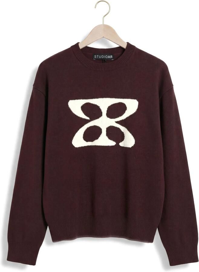 STUDIO AR Dames Truien & Vesten Joanna Viscose Blend Knit Bruin - Foto 2