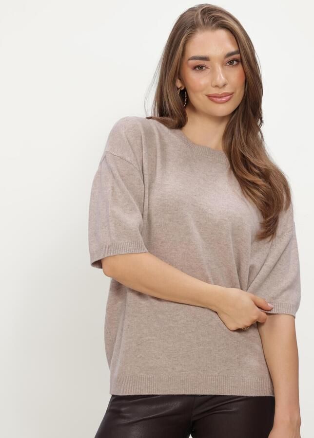 STUDIO AR Dames Truien & Vesten Levina Cashmere Blend Beige - Foto 3