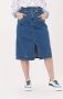 Suncoo Frisse Blauwe Denim Rok Blue Dames - Thumbnail 1