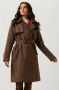 Suncoo Bruine Trenchcoat Eden Brown Dames - Thumbnail 1