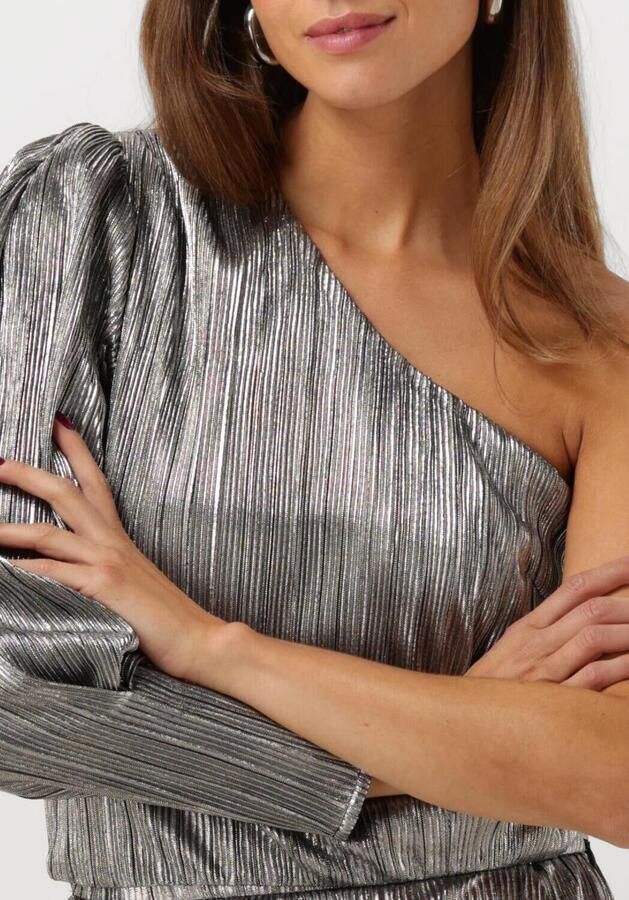 Suncoo Metallic one-shoulder top Luna zilver - Foto 3