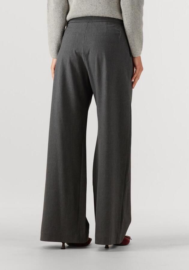 Suncoo wide leg regular waist culotte met wol grijs