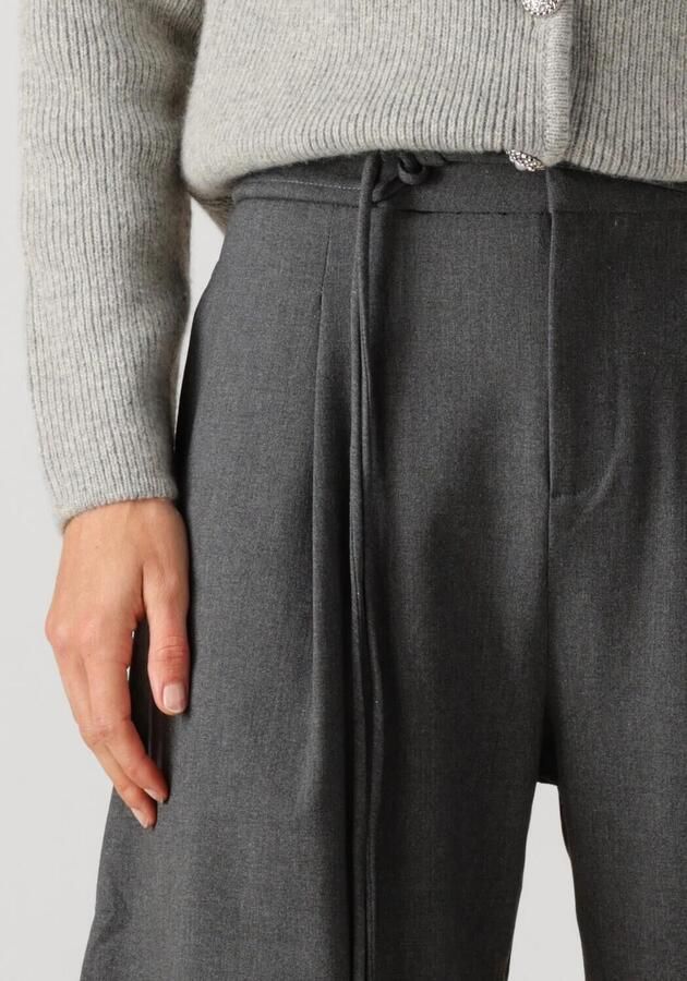 Suncoo wide leg regular waist culotte met wol grijs - Foto 2