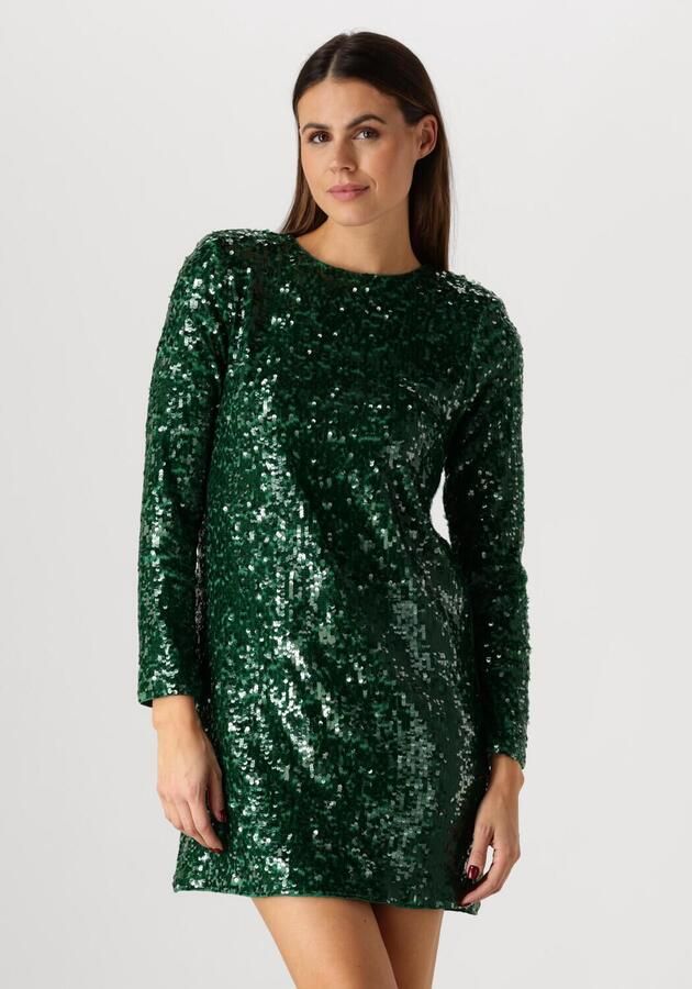 Suncoo Groene Glitter Mini Jurk Green Dames - Foto 4