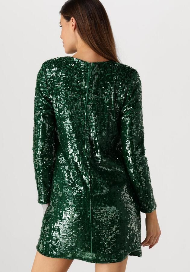 Suncoo Groene Glitter Mini Jurk Green Dames