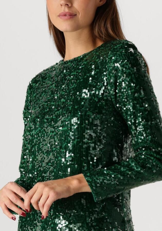 Suncoo Groene Glitter Mini Jurk Green Dames - Foto 2