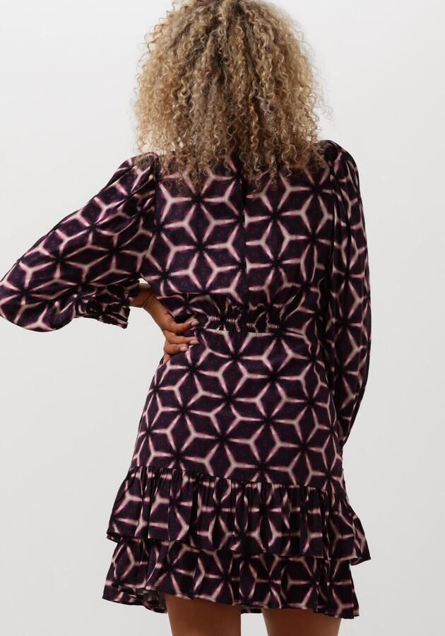 Suncoo Paarse Chama Mini Jurk Multicolor Dames