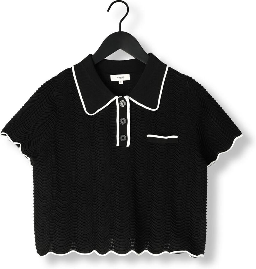 SUNCOO Dames Tops & T-shirts Pikil Zwart