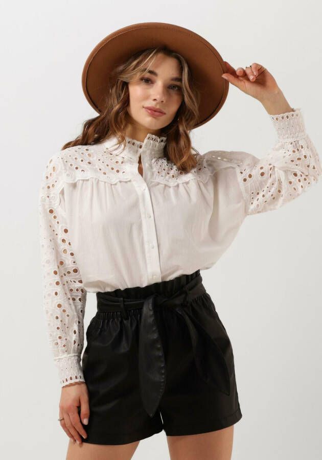 Suncoo Broderie blouse Leone wit