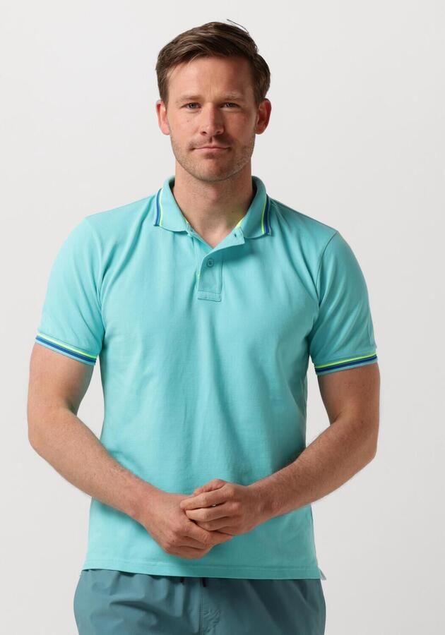 SUNDEK Heren Polo's & T-shirts M4s091 Brice Polo Blauw - Foto 4