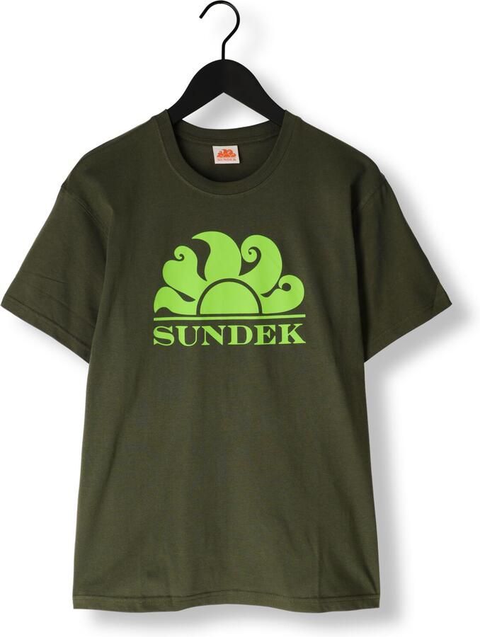 SUNDEK Heren Polo's & T-shirts M4s100 New Simeon Logo Donkergroen
