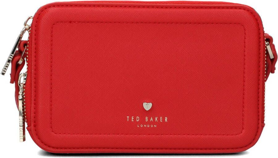 Ted Baker Shoppers Stinah Heart Studded Small Camera Bag in rood
