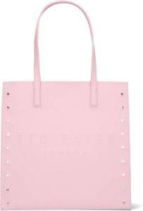 Ted Baker Shoppers Stedcon Heart Studded Large Icon Bag in pink