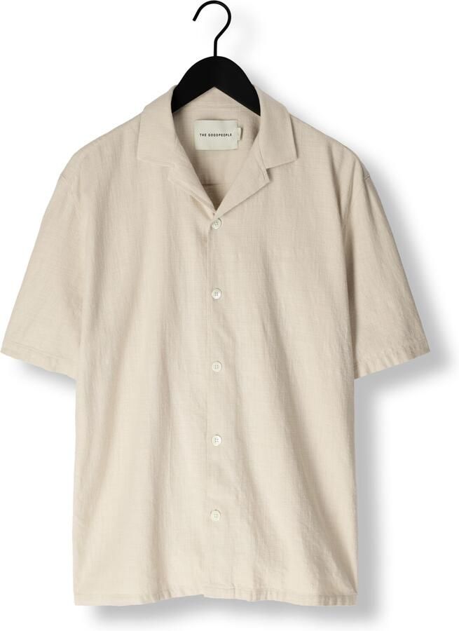 THE GOODPEOPLE Heren Overhemden Slin Beige