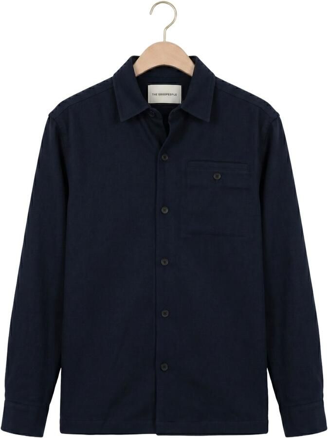 THE GOODPEOPLE Heren Overshirts Seppe Donkerblauw - Foto 2