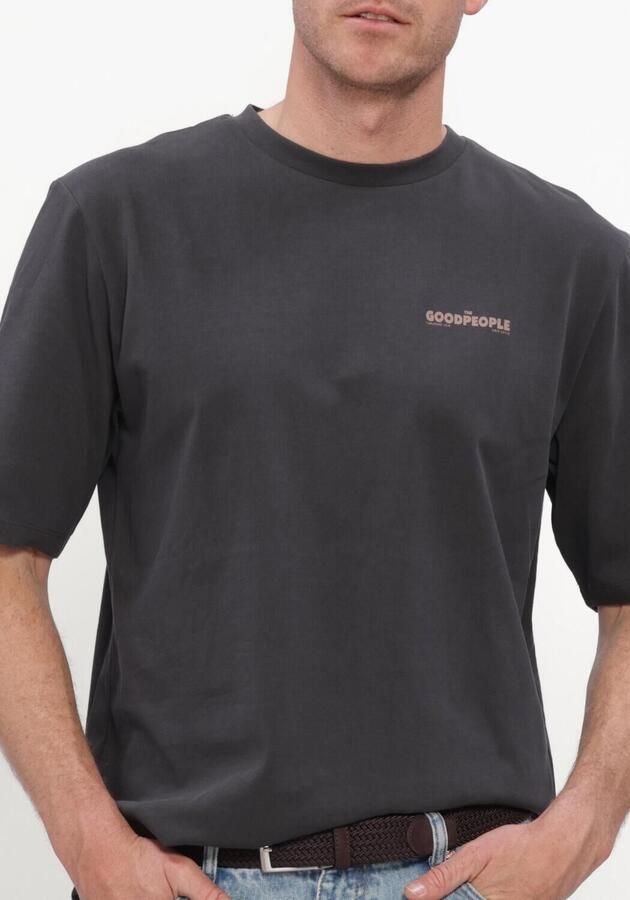 THE GOODPEOPLE Heren Polo's & T-shirts Tex Donkergrijs - Foto 4