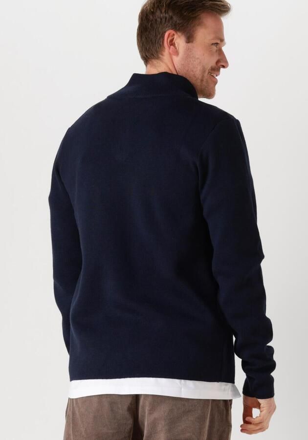 The GoodPeople Blauwe Half Zip Sweater Kamark Blue Heren