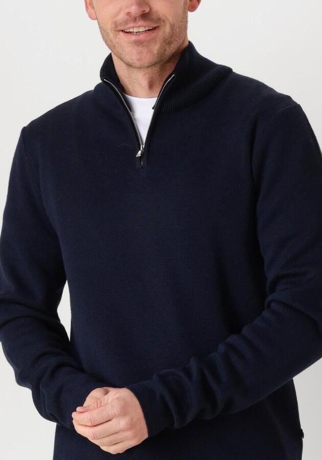 The GoodPeople Blauwe Half Zip Sweater Kamark Blue Heren - Foto 2