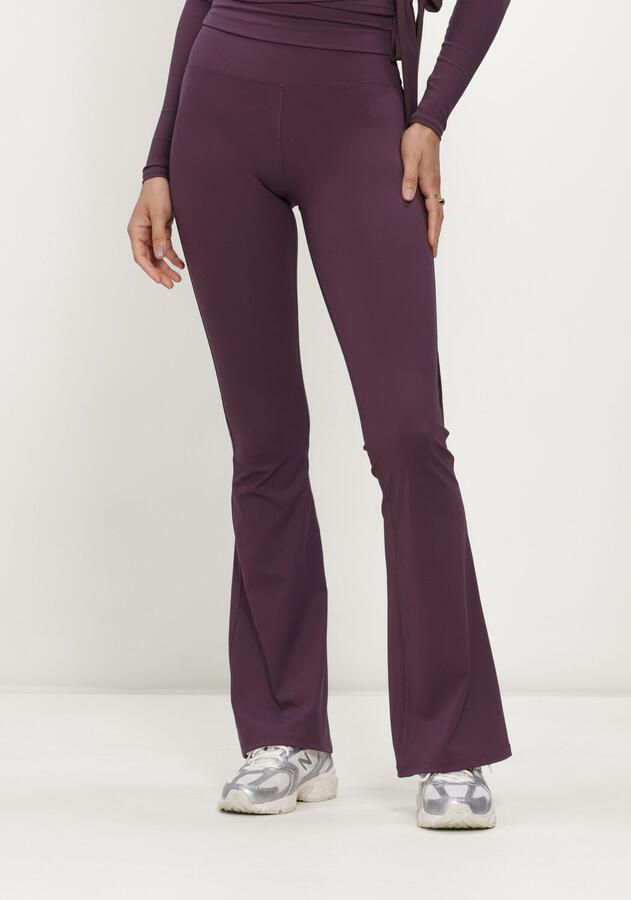 THE LOLA CLUB Dames Broeken Bruna Flared Legging Bordeaux