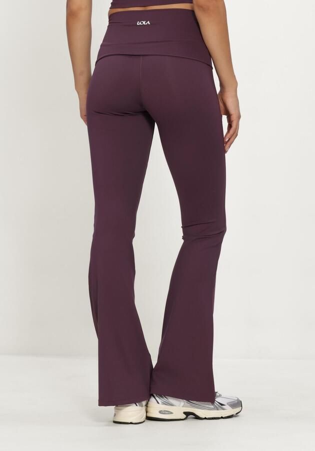 THE LOLA CLUB Dames Broeken Bruna Flared Legging Bordeaux - Foto 2