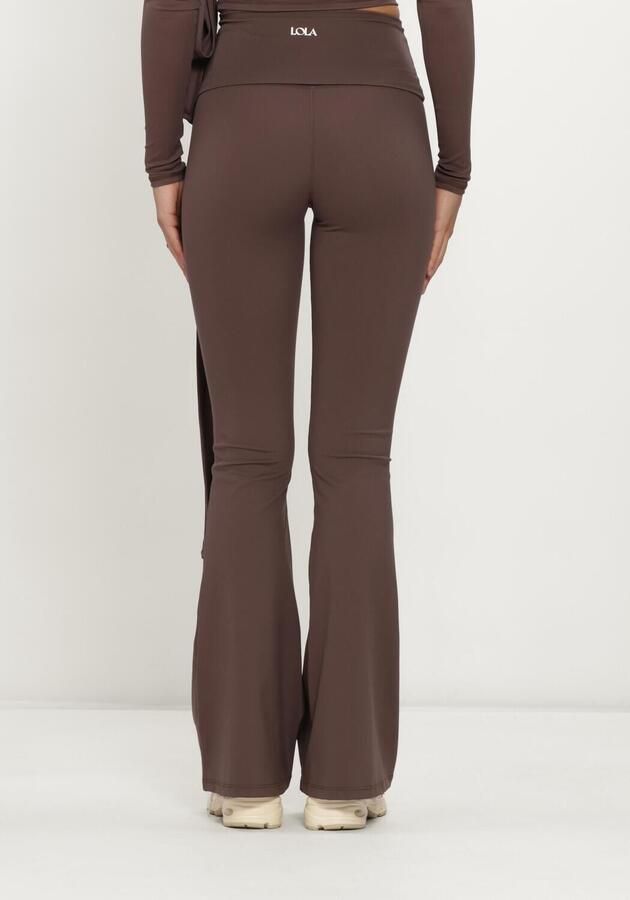 THE LOLA CLUB Dames Broeken Bruna Flared Legging Bruin - Foto 2