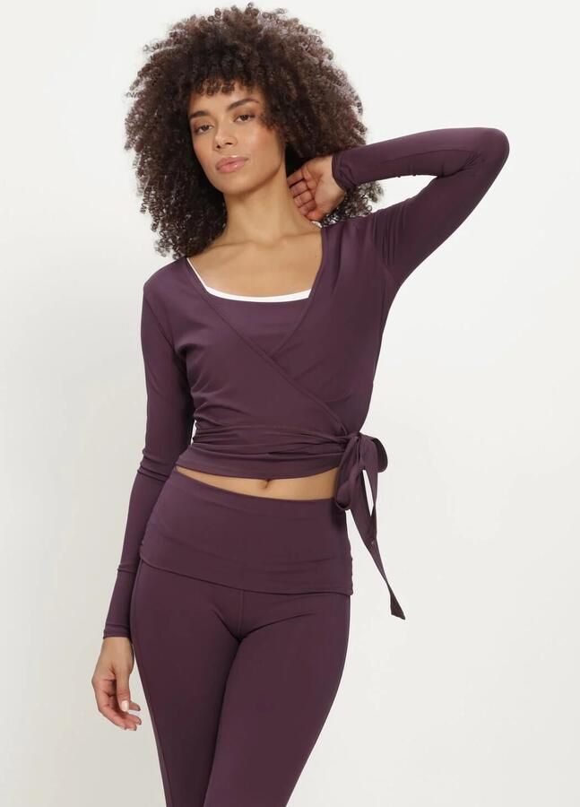 THE LOLA CLUB Dames Tops & T-shirts Bruna Wrap Top Paars
