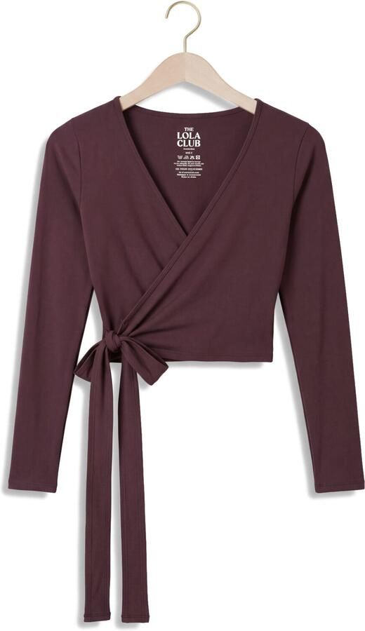 THE LOLA CLUB Dames Tops & T-shirts Bruna Wrap Top Paars - Foto 4