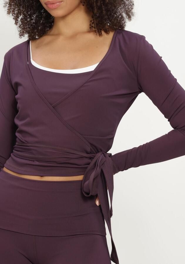 THE LOLA CLUB Dames Tops & T-shirts Bruna Wrap Top Paars - Foto 3