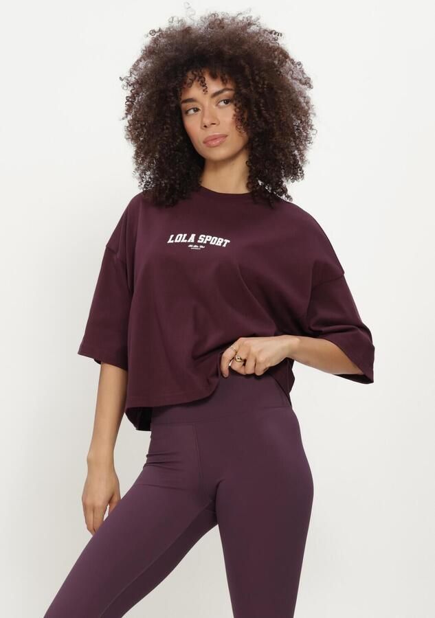 THE LOLA CLUB Dames Tops & T-shirts Stella Ss Tee Bordeaux